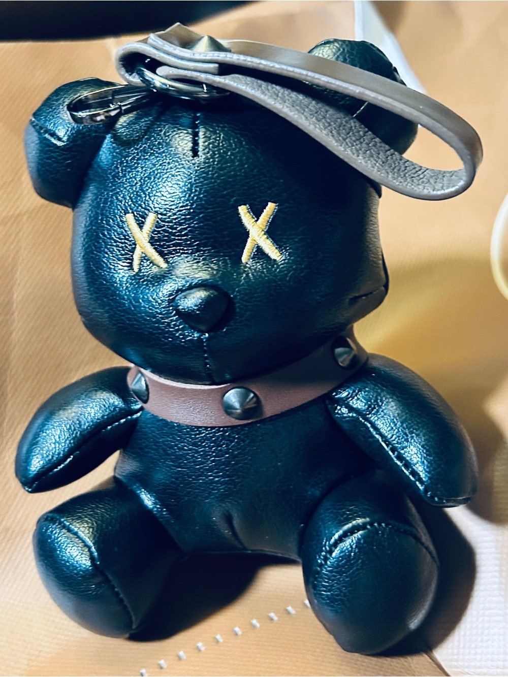 Teddy Bear Vegan Leather Large Purse Charm NEW - Picture 4 of 4